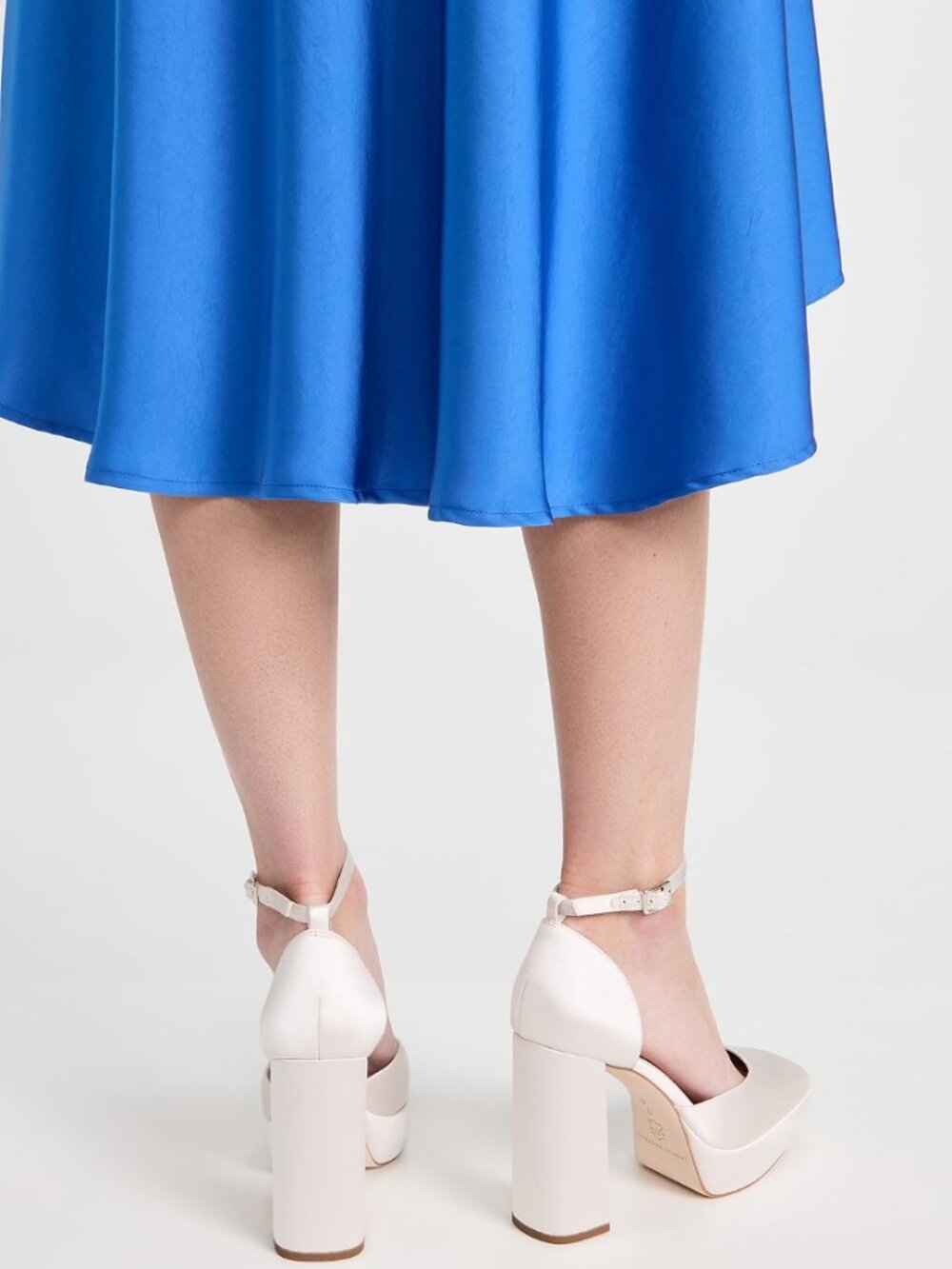 Selina Closed Toe Ankle Strap Platform Pumps - Picture 4 of 6